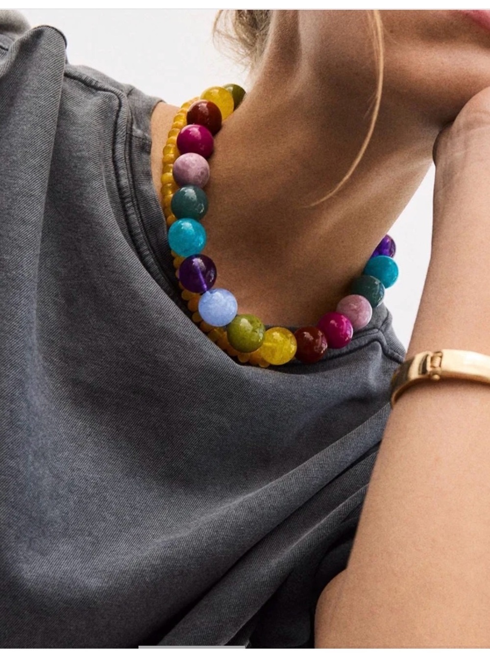 Baublebar Jane beaded necklace multi-color